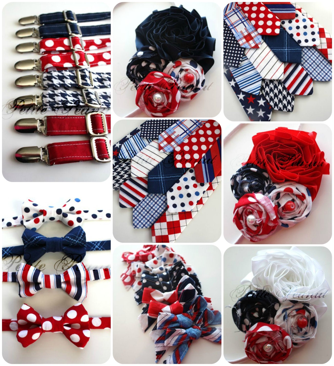 Little Guy 4th of JULY Bow tie - LIBERTY Collection - (Newborn - 10 years) - Baby Boy Toddler - Custom Order - Wedding - Photo Prop