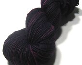 Sock yarn fingering weight hand dyed superwash merino / nylon, Midnight Maroon