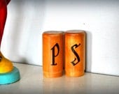 Vintage Wood Salt and Pepper Shakers