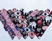 Set of 5 Baby Bandana Bibs for Girls  Michael Miller Fabrics