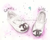 Chanel Girl - Art Print 8x10
