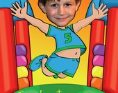 Bounce House Birthday Party Invitation for boy or girl - Personalized with your photo DIGITAL FILE