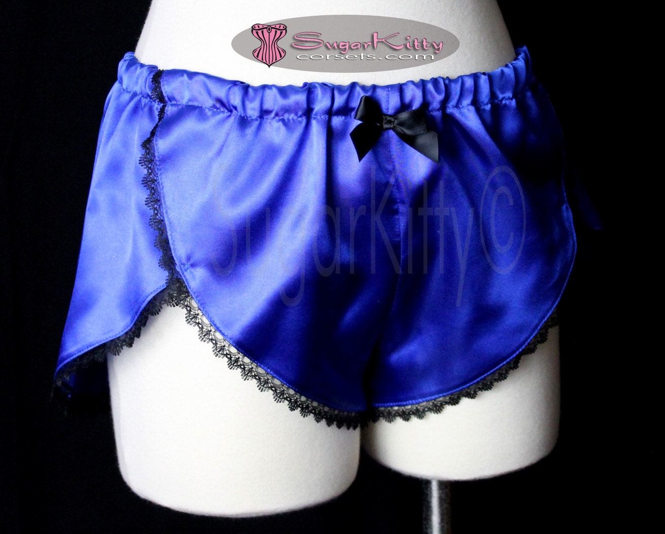 Retro Satin Charmeuse Tulip Tap Pants - Custom Color and Size - SugarKitty Corsets