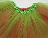 REVERSIBLE Tutu Lime / Hot Pink Soft Tulle ... Children Toddler Costume