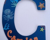 Custom Wooden Wall Letters - Hanging Letters - Nursery Letters - Lambs and Ivy, Bubbles and Squirt Bedding- matching letter