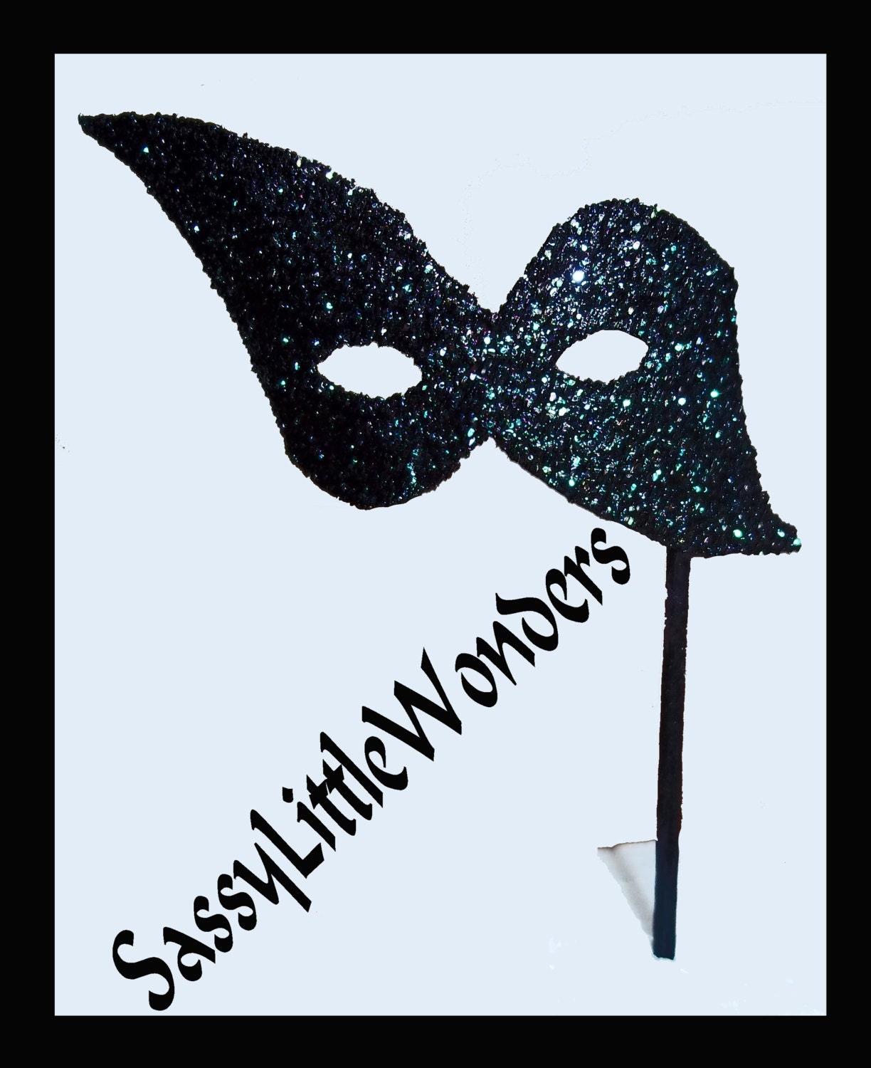 BLACK ANGEL GLITTER Miniature Masks