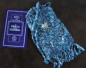 Tarot Bag Pouch in Blues Drawstring Crochet: "Twilight"