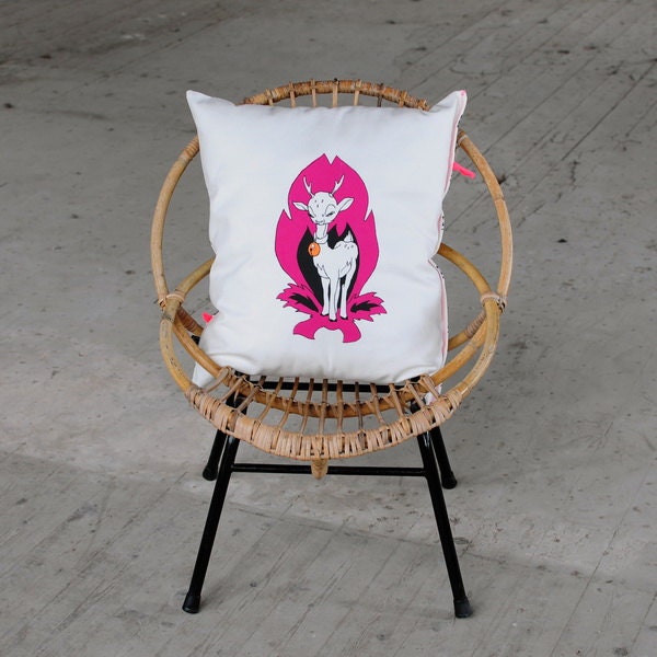 Jingle Deer one of a kind cushion