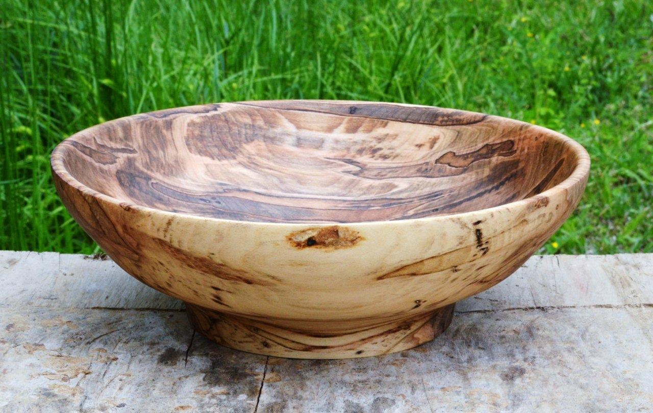 Ambrosia Maple Salad Bowl, bread bowl, fruit bowl,  hand turned centerpiece,