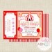 Circus Carnival Invitation Big Top - Pink and Yellow - PRINTABLE - By A Blissful Nest