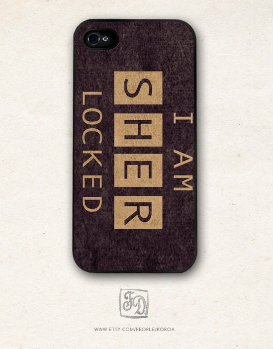 Iphone 5 hard or rubber case SHERLOCK Holmes , SHERlocked