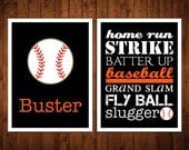 8x10 SF Giants Baseball Wall Art Package - Set of 2 - custom name & subway prints