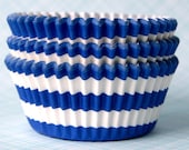 Dark Blue Horizontal Stripe Cupcake Liners / Cupcake Papers (50) Il_170x135