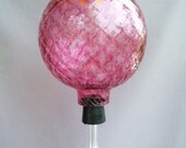 Hand Blown Art Glass Hummingbird Feeder