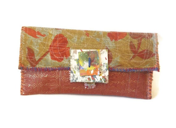 Artsy Sleek Clutch Bag UpCycled