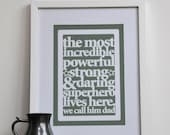 Incredible Dad - Wall Art Print