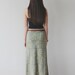 Hand Printed 'Mountain' Maxi Skirt in Gold on Fern
