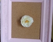 Pink Shabby Chic Corkboard Memoboard Ornate Framed Light Pink Gift