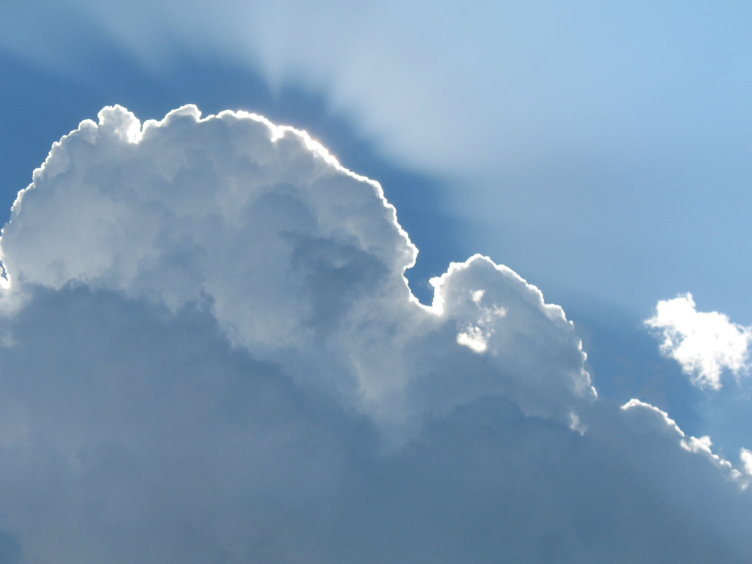 Illuminate - nature photography - cloud photo, sky, clouds, bright, shine, blue, let your light shine, inspirational, encouraging