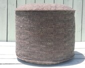 Aubergine pouf ottoman, round ottoman 18", aubergine pouffe, plain purple ottoman ,eggplant floor cushion, footrest, purple floor pouf