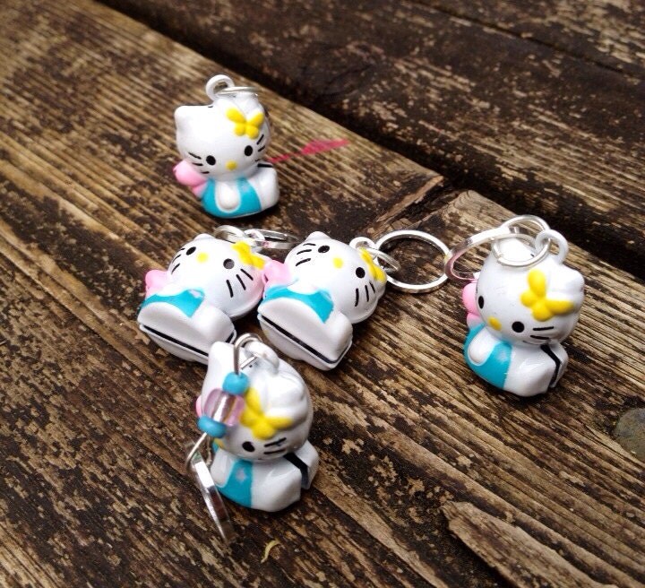 Hello Kitty Inspired Stitch Markers - Set of Five