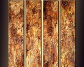 ORIGINAL Textured Large Abstract Fine Art on Canvas, Brown white Modern Abstract Painting Ready to Hang 32x36 By Henry Parsinia