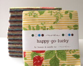 Happy Go Lucky Charm Pack - Bonnie & Camille for Moda Fabrics - 5 inch  42 prints total