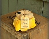 Mason Jar Pincushion Black Eyed Susan Primitive Pinkeep Rustic Sewing Accessory