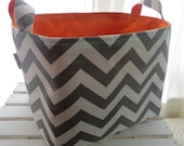 Storage container organizer bin 12 x 10 x 10 Chevron - Choose your colors