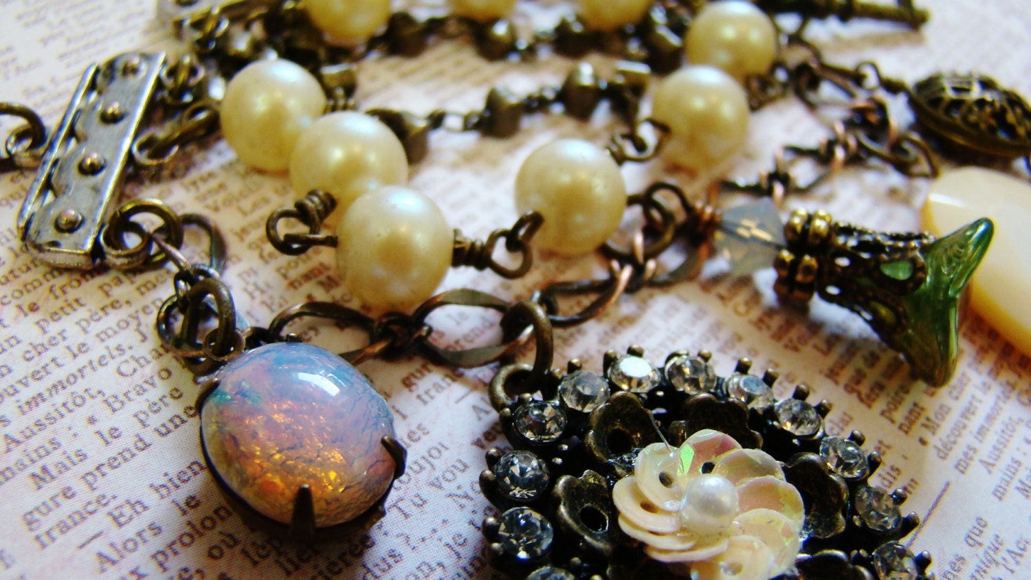 The Abbey Bracelet.  Edwardian Multi-Strand Charm Bracelet.