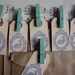 Easter Treat Bag - Kraft with glitter clothespin and tag ... set of 6