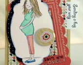 Pregnant Girl Card