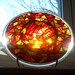 Stained Glass Mosaic Plate: Mosaic Trivet, Red, Yellow, Orange