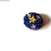 Stained Glass Mosaic: Small Wall Art, Night Sky with Stars, Blue, Yellow, Silver