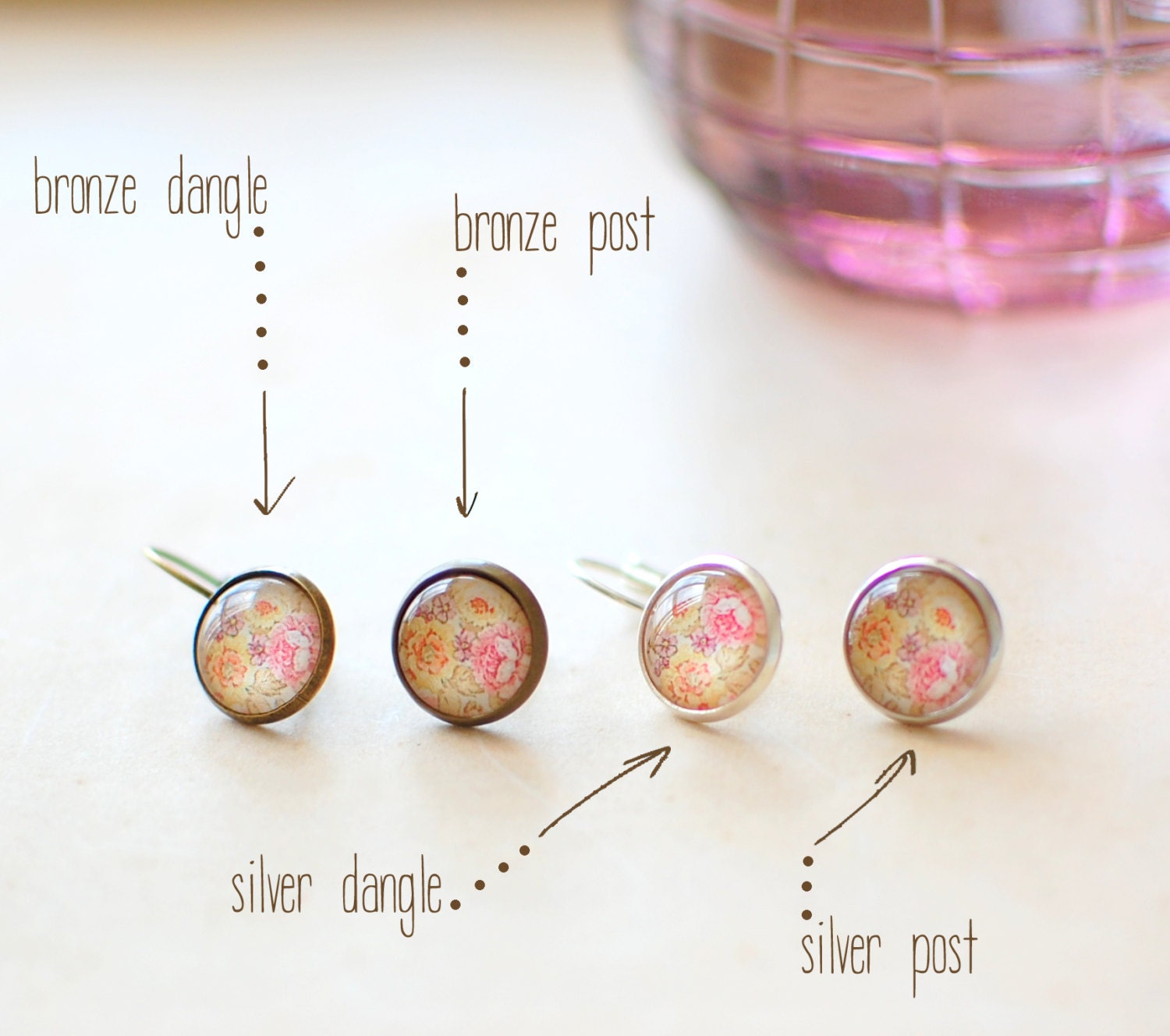 Union Jack Earrings. British Flag Earrings. UK Flag Small Dangle Earrings.