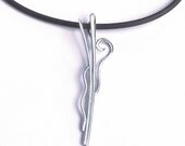 Sterling silver 'Wired' pendant. FREE SHIPPING WORLDWIDE