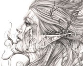 Earth Soul - Dryad Art - Signed - Tree Woman - Earth Art - 9x6 inch Prints