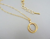 14K Gold FILLED Pendant Necklace, Signature Design - Gold FILLED chain.