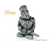 Mumir the Crusader - Medusa's Warriors - Miniature Handmade Fantasy Figure - Polymer Clay Art Doll - Gargoyle Figurine
