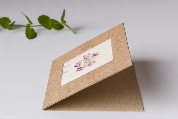 Japanese Sakura mini cards - Set of three - Purple