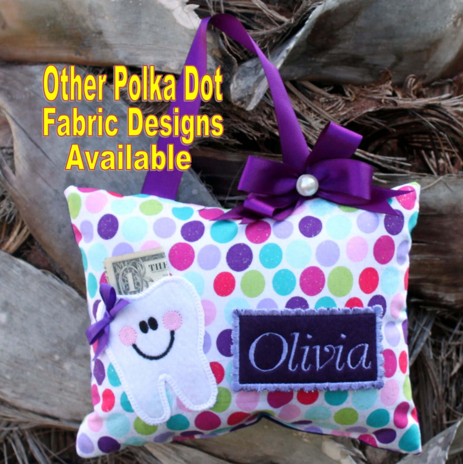 POLKA DOTS Tooth Fairy Pillow