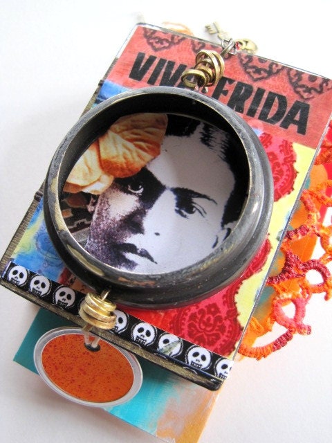 VIVA FRIDA JOURNAL Mixed Media Art Journal Artist Painter Handmade Journal