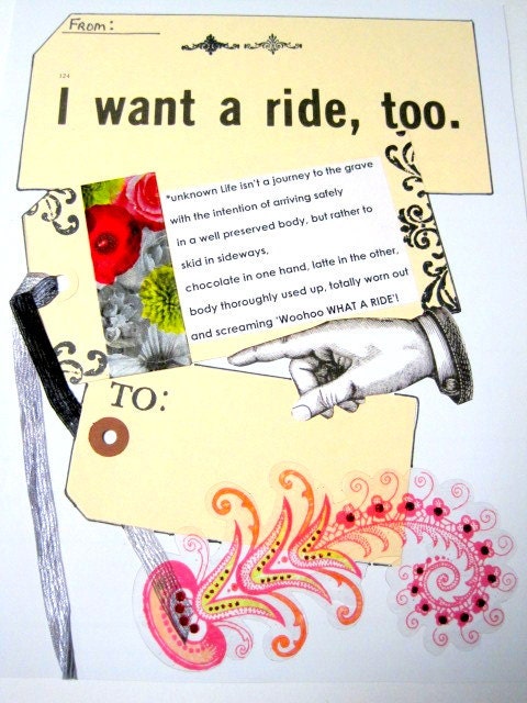 Art Mailing Package Adhesive Address LABEL   WILD RIDE   No.15