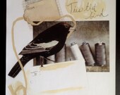 Mixed Media Art Adhesive Address Package LABELS Prints Collage  TIES That BIND