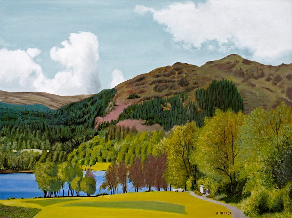 Landscape Painting Print - Trossachs Scotland - 11" X 14" Giclée