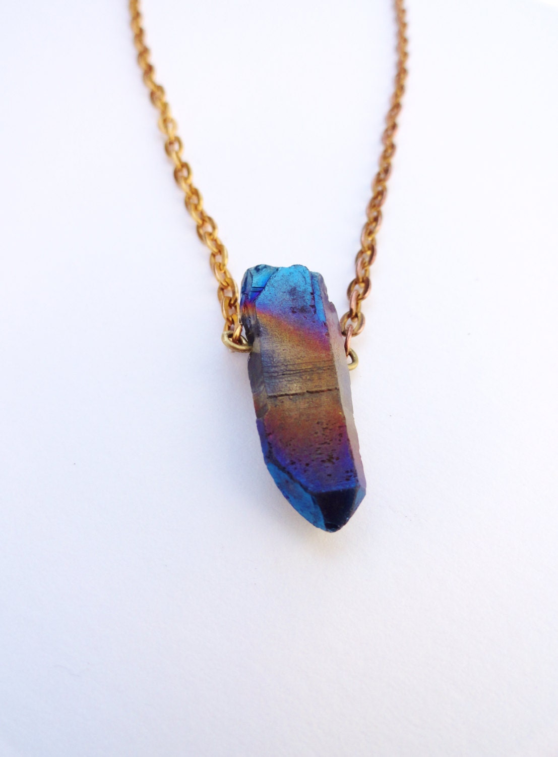30% OFF COUPON SALE - Delicate Titanium Quartz Point Necklace