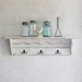 Farmhouse Shelf with Hooks, Large Shelf, country white