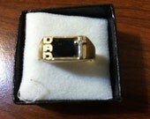 10 K gold men's ring 'DAD'
