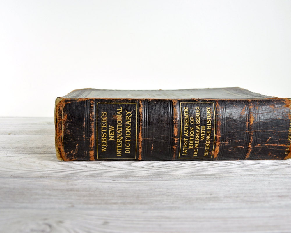 Antique Webster's New International Dictionary with Reference History, India Paper Edition 1920's