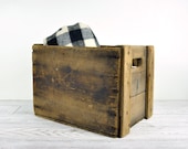 Antique Industrial Rustic Wood Crate / Industrial Storage